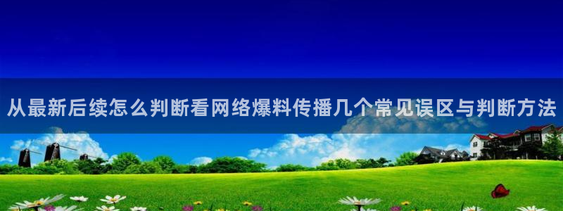91黑料吃瓜:从最新后续怎么判断看网络爆料传播几个常见误区与判断方法