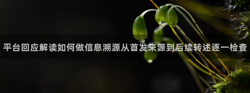 51吃瓜网网址：平台回应解读如何做信息溯源从首发来源到后续转述逐一检查